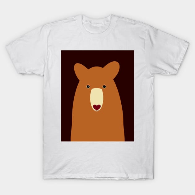 CINNAMON BEAR PORTRAIT T-Shirt by JeanGregoryEvans1